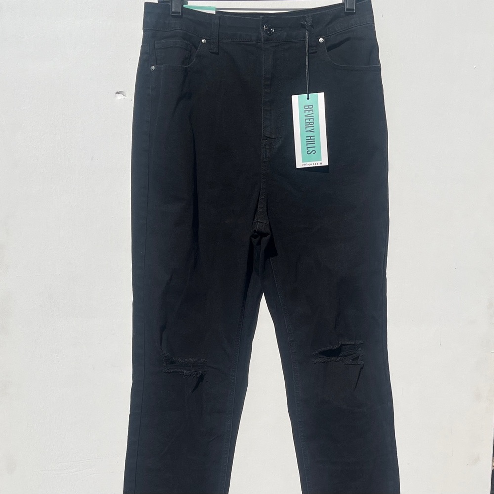 Beverly Hills Black Distressed High Rise Skinny Jeans